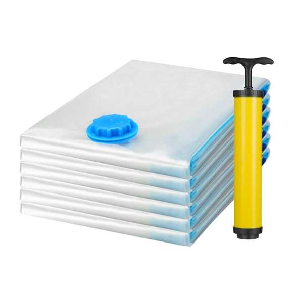 6PCS Vacuum Seal Storage Bag With Pump