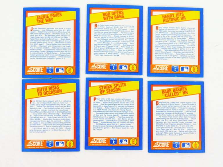 6 - 1989 Magic Motion Trivia Baseball Cards