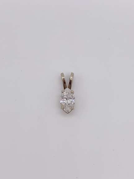 14kt White Gold Diamond Pendant
