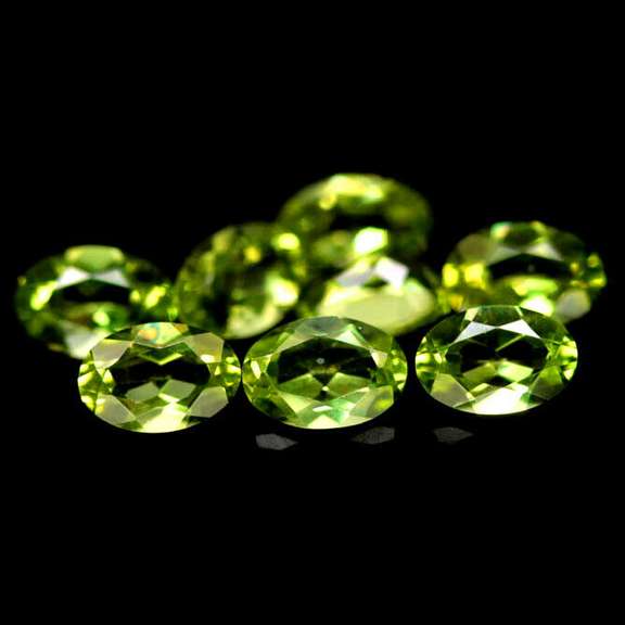Real 3.71ct set of untreated spring green Peridot