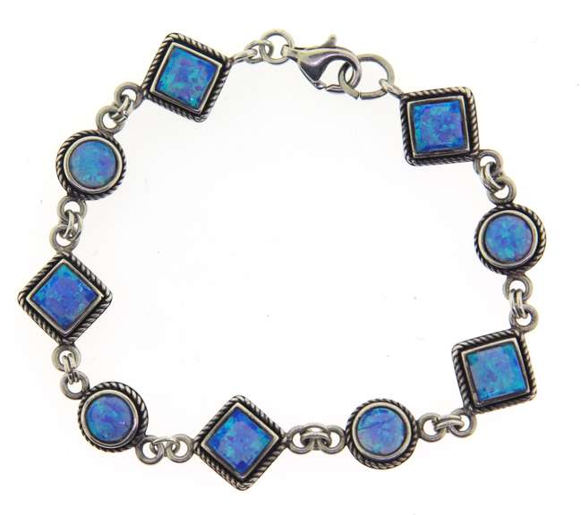 Sterling Silver Blue ABalone Bracelet