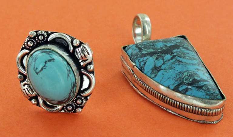 Silver and Natural Stone