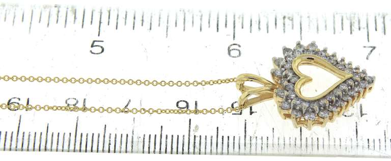 Favorite Yellow Gold Diamond Heart Pendant on Chain