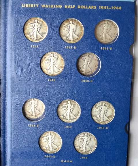 1941-1947 Walking Liberty Half Album