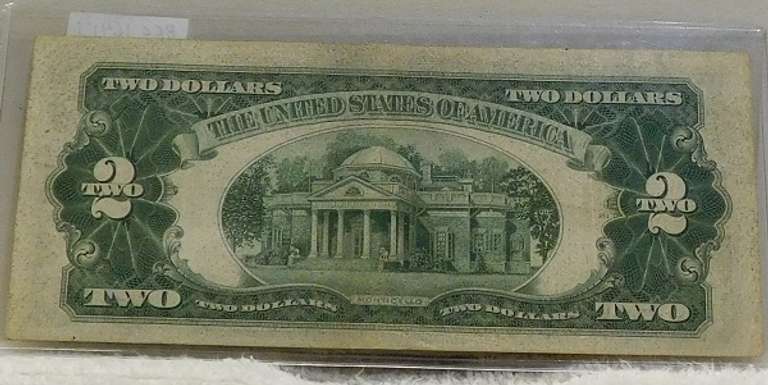 1928-G $2.00 FRN Red Seal, first yr issue of the small size, almost CU
