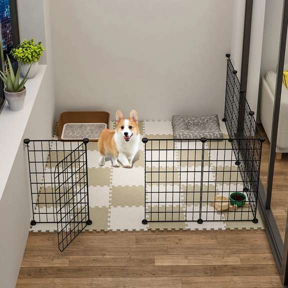 Foldable Pet Playpen Iron