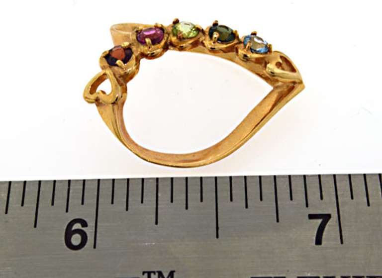 Gemstone and Gold Statement Heart Pendant