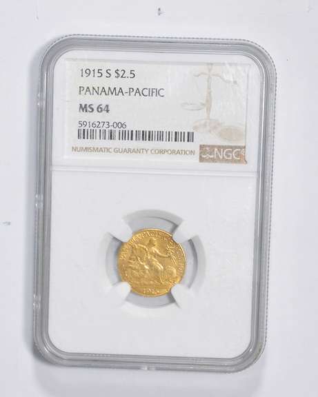 MS64 1915-S $2.50 Panama-Pacific Exposition Commem. Gold Piece - NGC