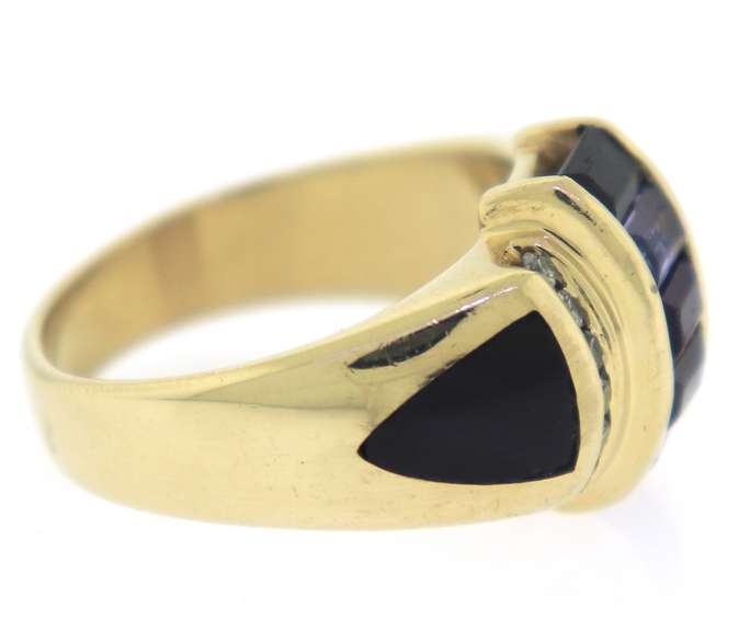 Captivating Yellow Gold Multi Gemstone and Diamond Ring