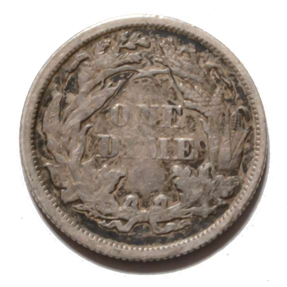 Sharp 1873 Arrows Seated Dime