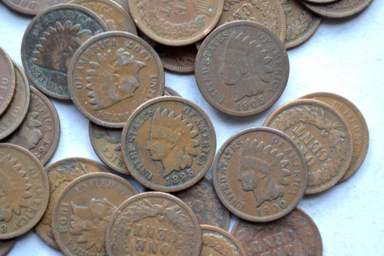 50 Indian Cents From A Hoard