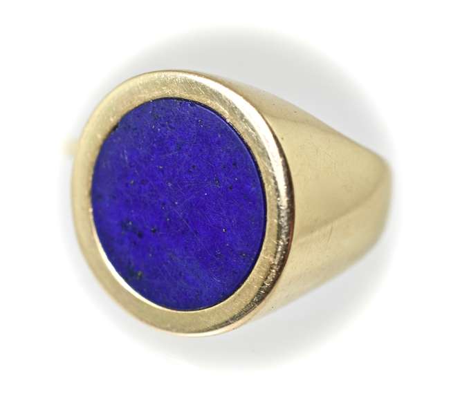 Wonderful Modern 14K Lapis Ring