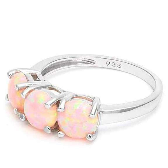 1.26 CARAT PINK OPAL 18K GOLD PLATED RING