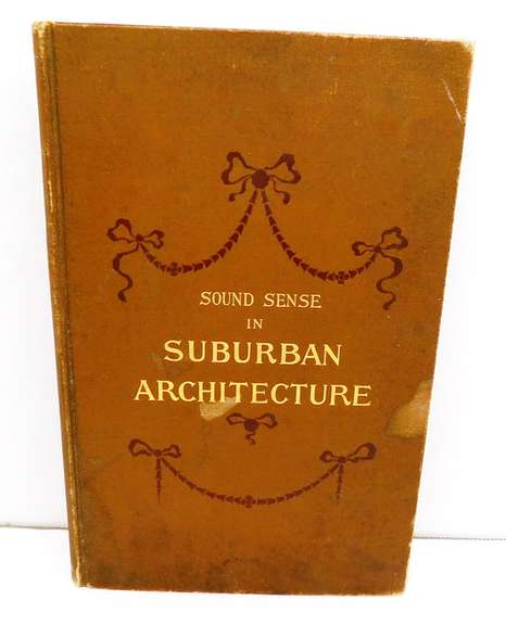 1895 Suburban Architecture Antique Book