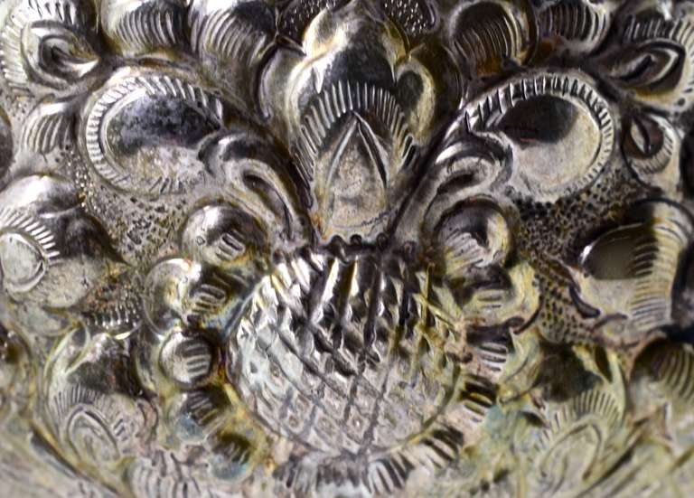 Beautifully Hand Chased Burmese Silver Bowl