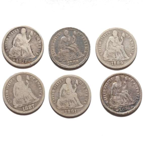 6 Seated Dimes
