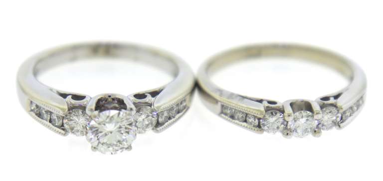 Brilliant white Gold Diamond Wedding Set