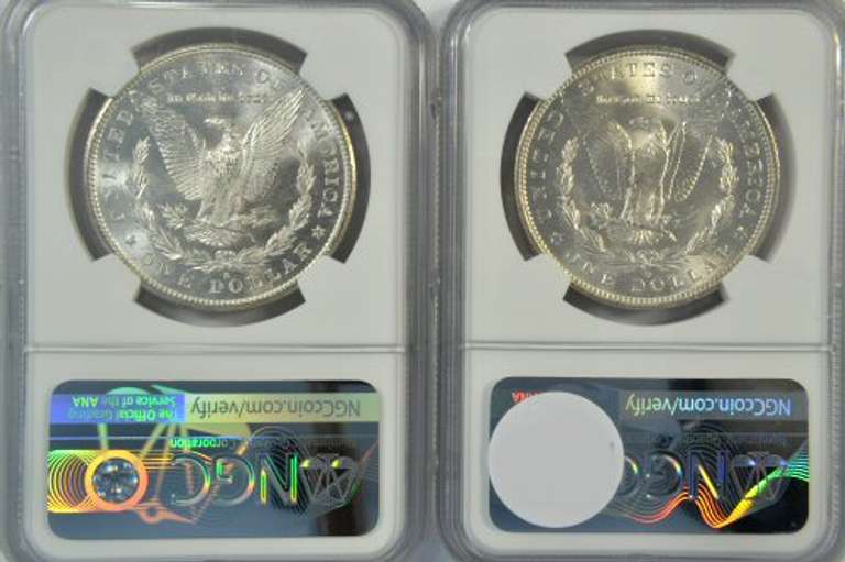 Choice BU 1881-S & 1883-O Morgan Silver Dollars. NGC MS63