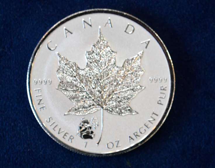 2016 Reverse Proof Panda  Privy Mark 5 Dollar Canada 1 OZ Silver Coin