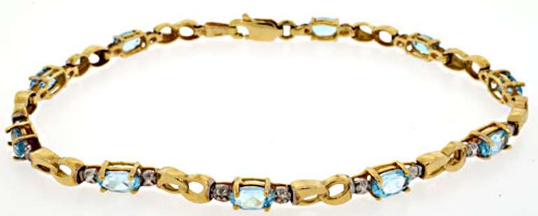 Dainty 14kt Topaz Bracelet