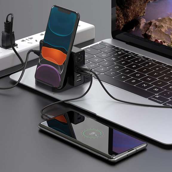 75W 6-Port USB PD Charger Dual