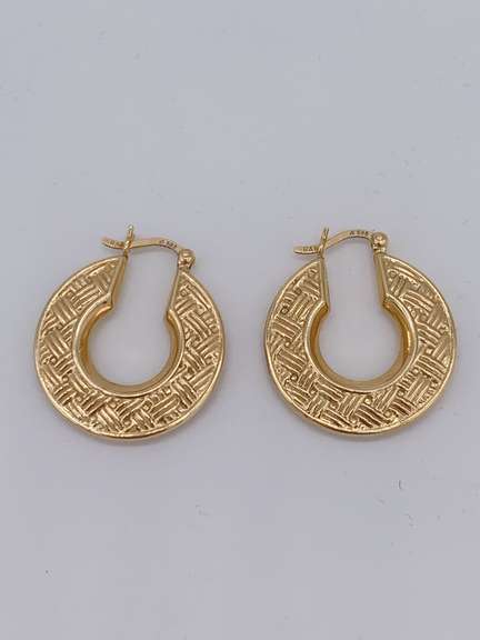 14kt Solid Yellow Gold Hoop Earrings