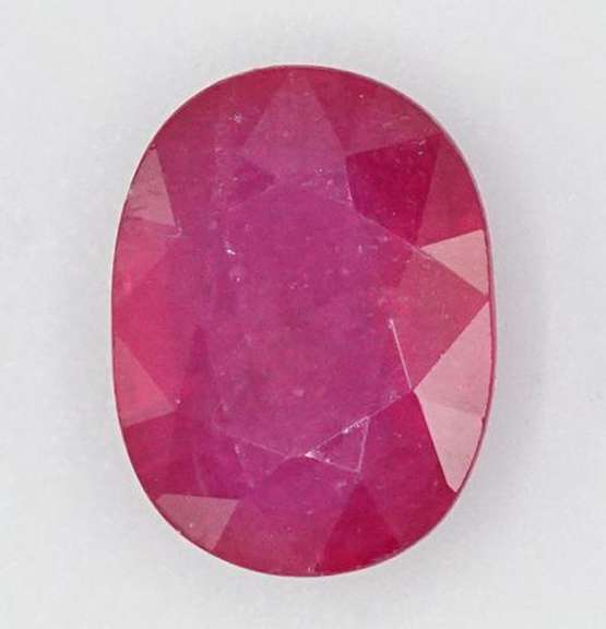 VIOLET RED NATURAL SOLITAIRE RUBY OVAL CUT