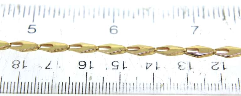 Fancy 18kt Diamond Shaped Link Necklace