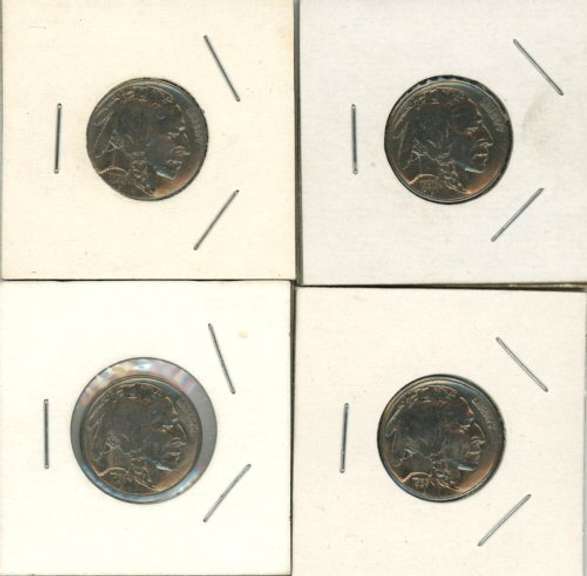 4 Choice to Gem BU Buffalo Nickels 1935 to 1937