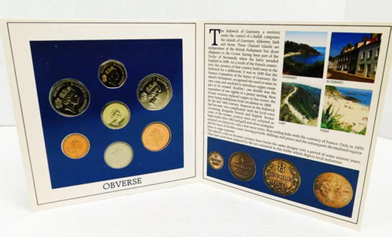1985 Guernsey Uncirculated 7 Coin Set