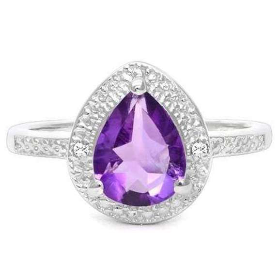 STERLING SILVER 1.40 CT AMETHYST & COCKTAIL RING