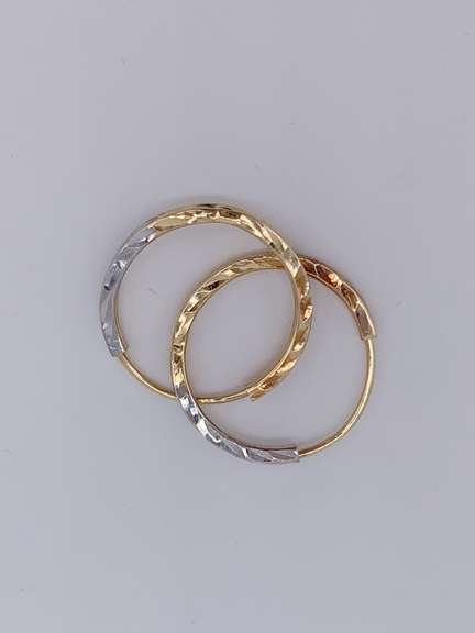 14kt Solid Yellow Gold Hoop Earrings