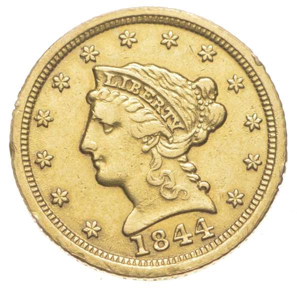 1844-D $2.50 Liberty Head Gold Quarter Eagle
