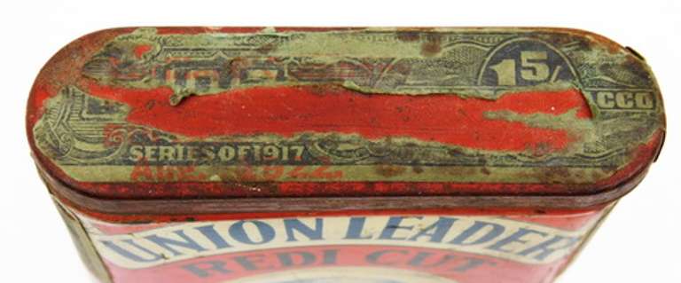 Rare 1917 Union Leader Uncle Sam Tobacco Tin