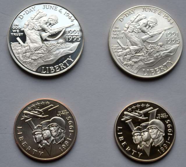 1995 WW11 Modern Comm Silver Dollars & Clad Halves Proof & Unc
