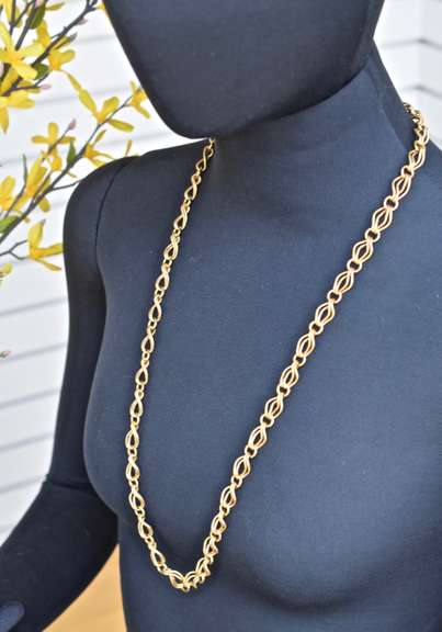 32" 18K Fancy Link Necklace....A Jewelry Wardrobe Must-Have