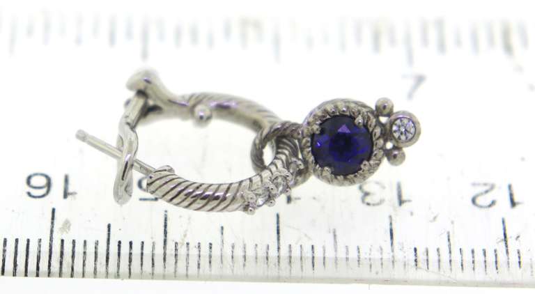 Judith Ripka Sterling Silver Dangle Earrings