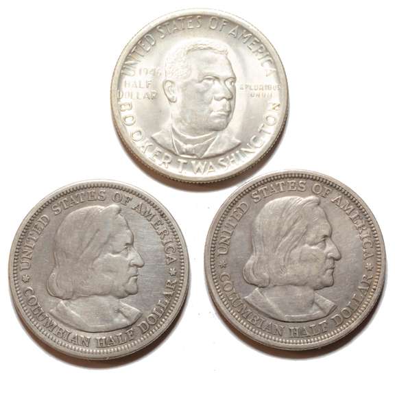 2 1893 Columbian Expo Halves &1946 S BU BTW Half