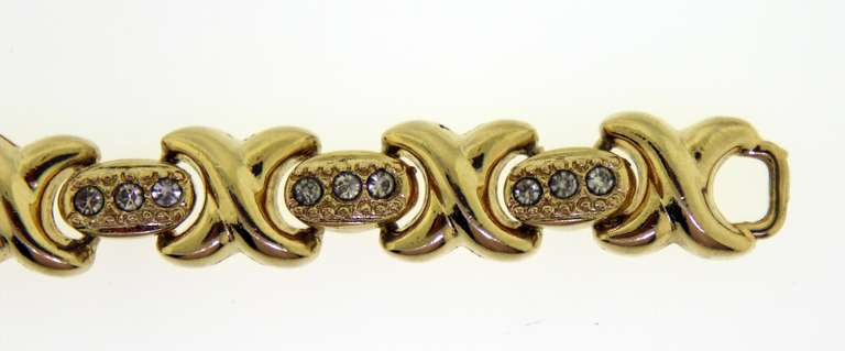 14KT Yellow Gold Crossover X Bracelet