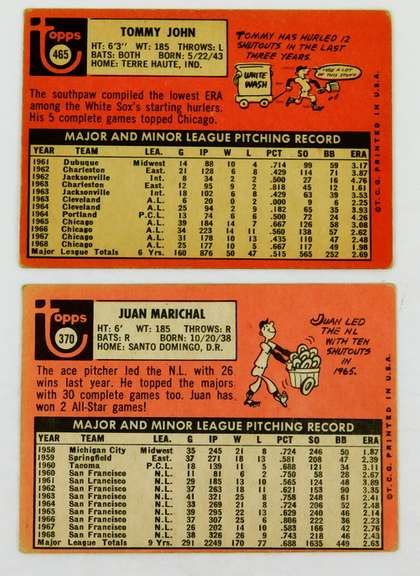 2 Topps 1969 Pitcher Greats