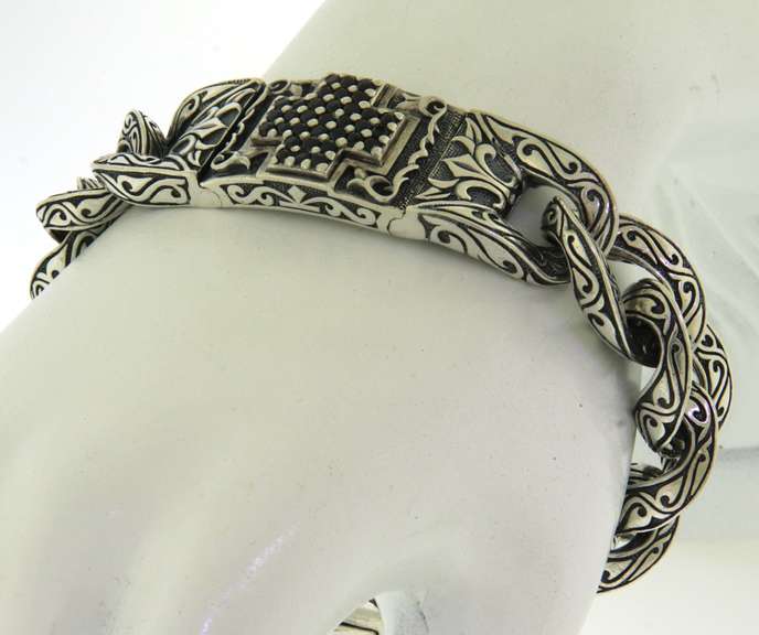 Scot Kay Black Sapphire Cross Bracelet