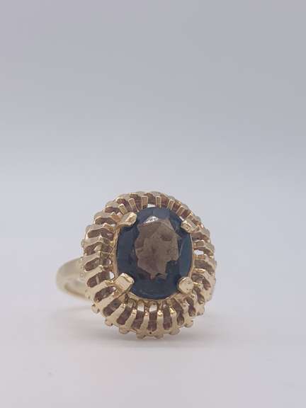 14kt Gold Smoky Quartz Cocktail Ring