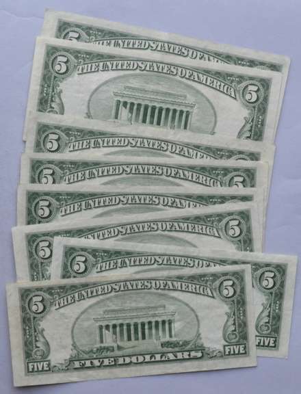 2 1953  3 X 1953 A & 1953 B Series $5 Silver Certificates