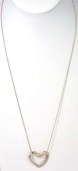 Large Heart Necklace in Sterling Silver