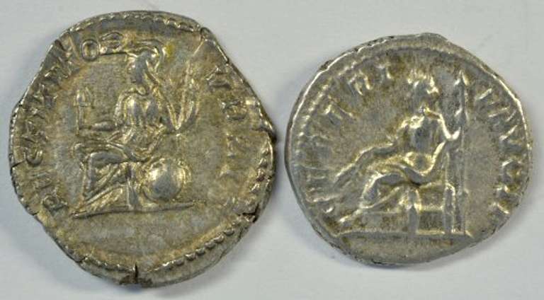 Near Mint Septimius Severus & Julia Domna Roman Silver Ancients