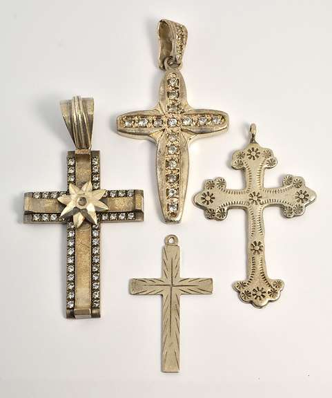 Excellent Group of 4 Sterling Crosses
