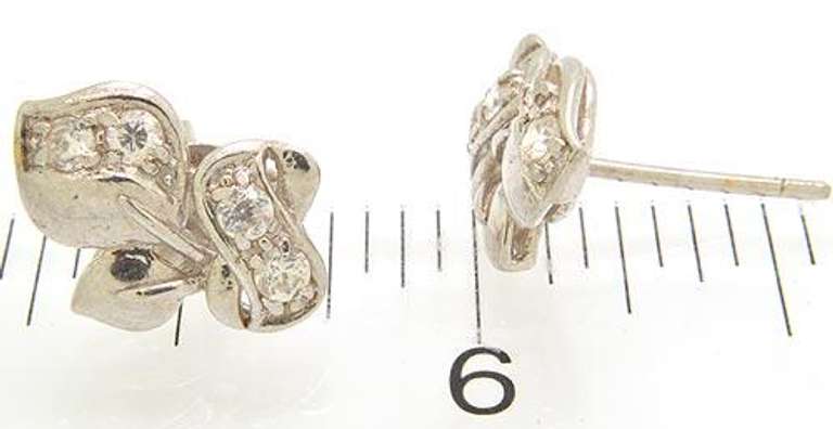 18kt White Gold and CZ Set