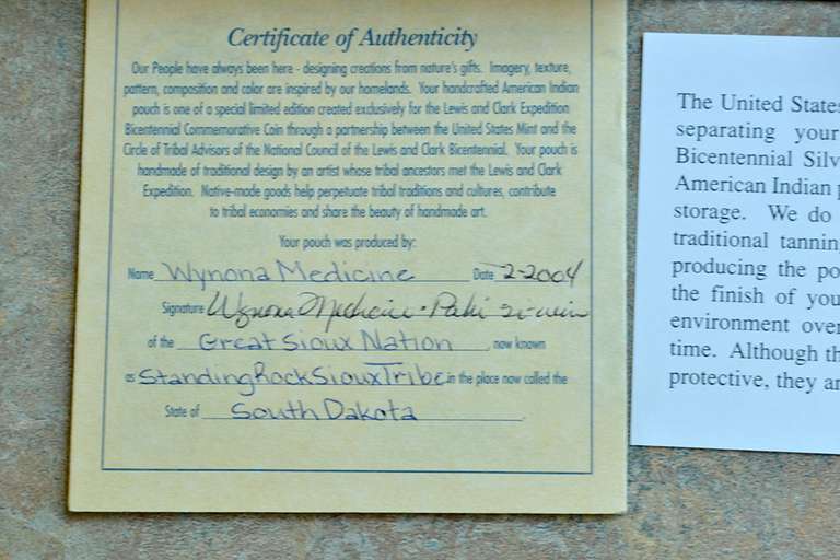 Coin & Pouch Commem Silver Dollar Set, Sioux