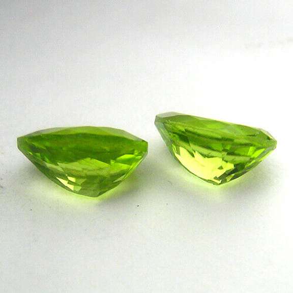 High grade 2.70ct matched Peridot set
