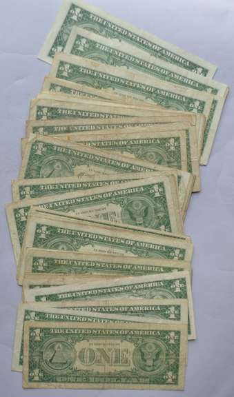 50 Assorted $ 1 Silver Certificates